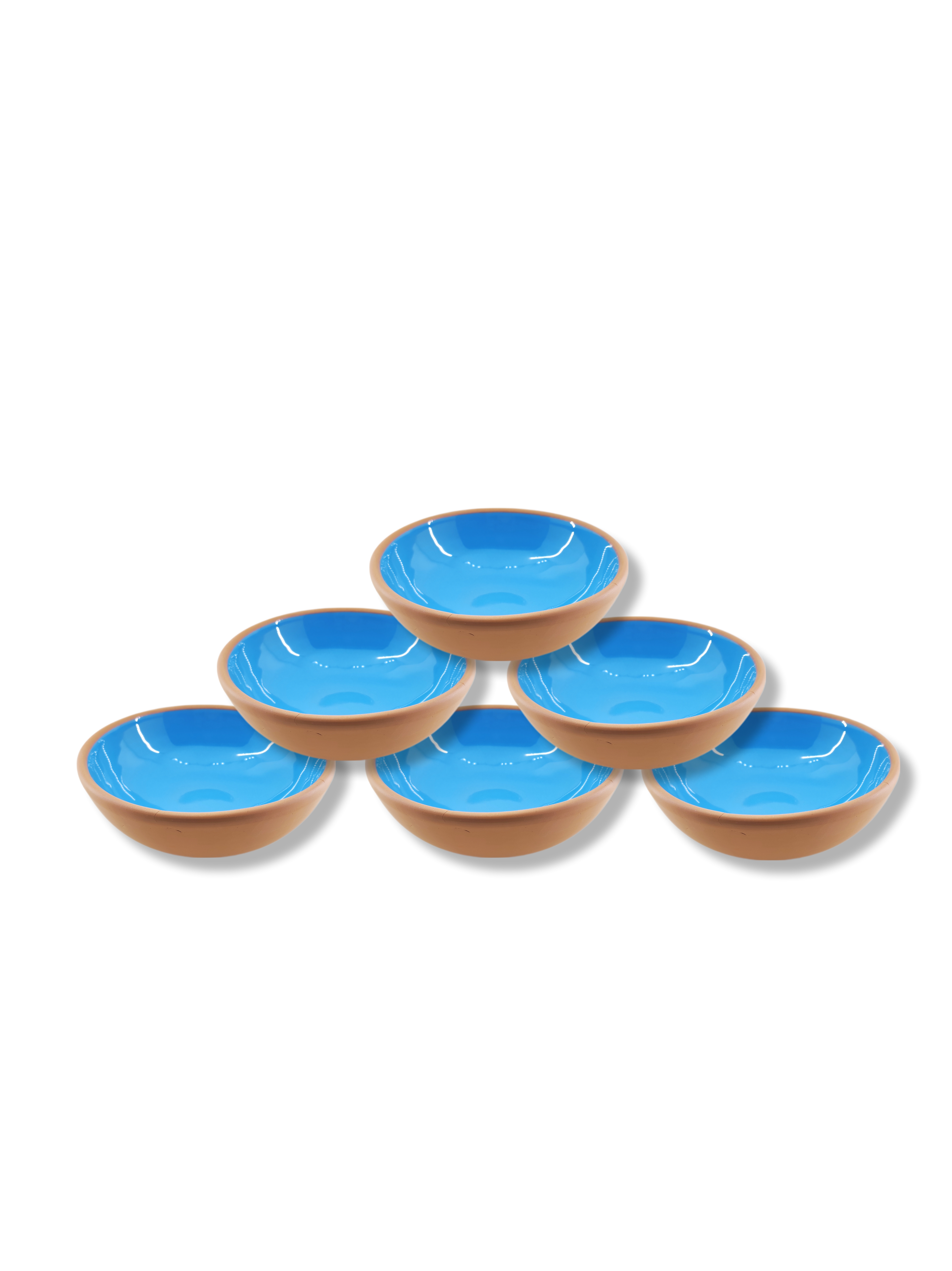 toprak sırlı 8cm kase 6 lı takım