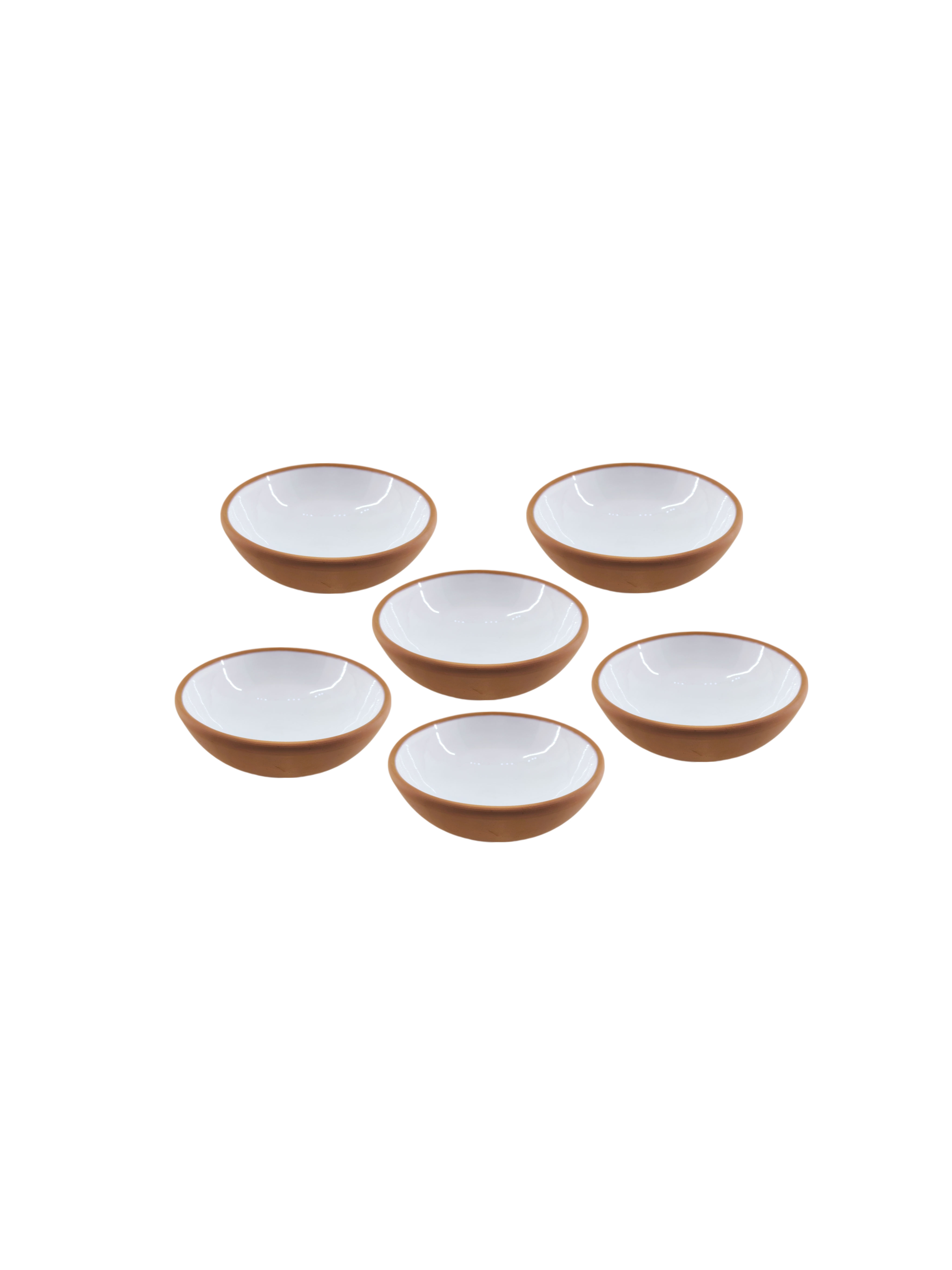 toprak sırlı 8cm kase 6 lı takım