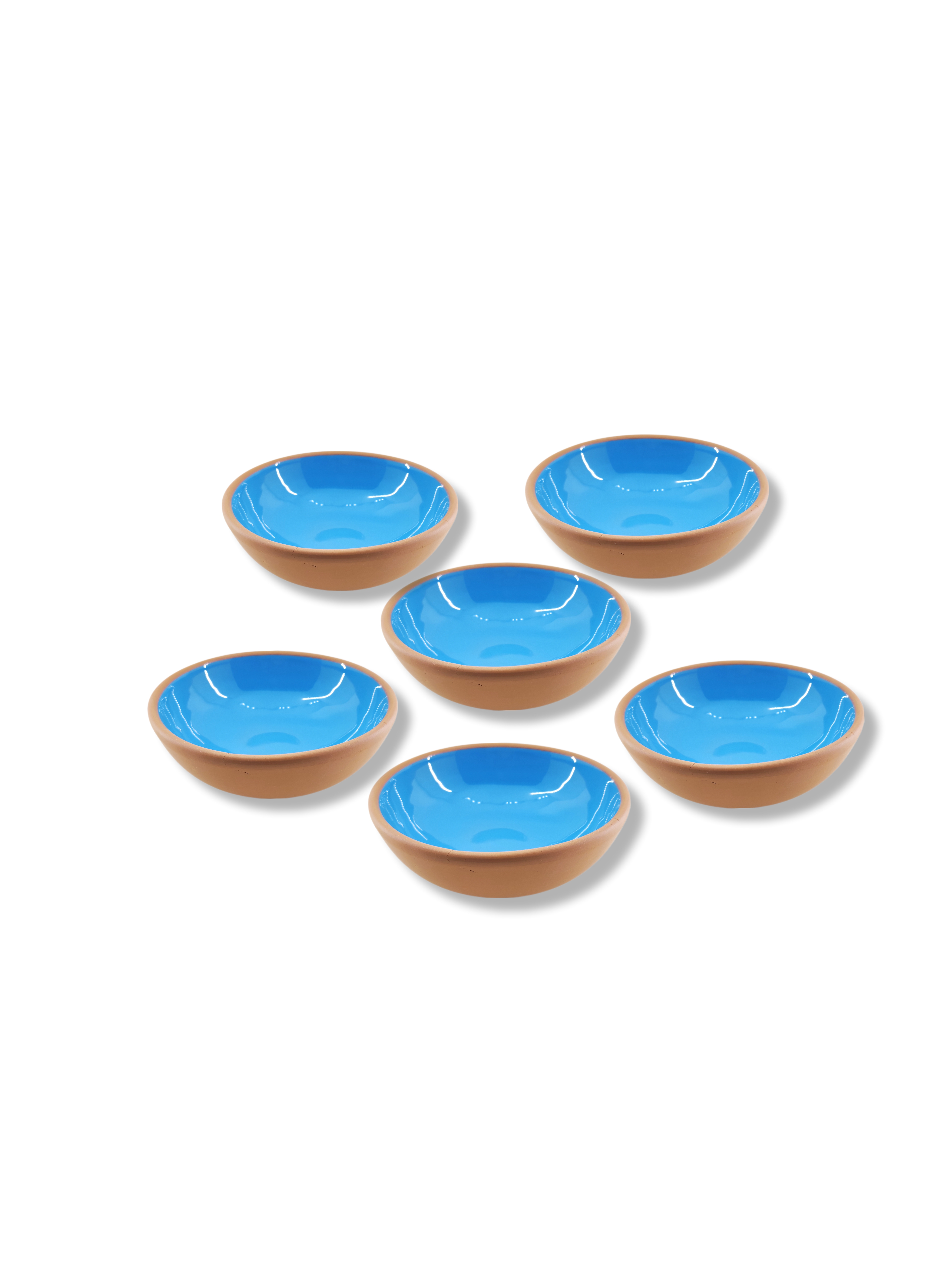toprak sırlı 8cm kase 6 lı takım
