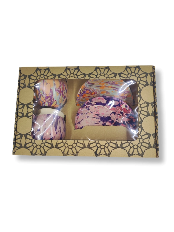 EBRULU 2 Lİ TOPRAK FİNCAN SETİ