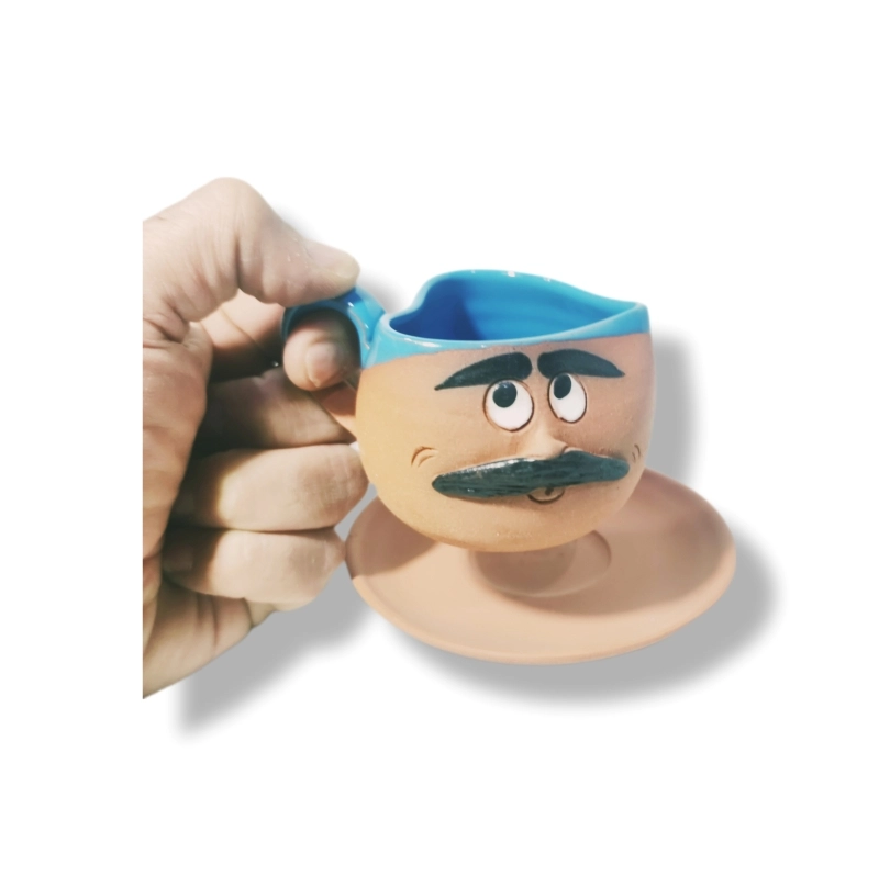 TOPRAK FİNCAN ERKEK EMOJİ KALPLİ