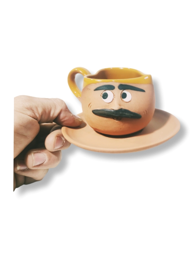 TOPRAK FİNCAN ERKEK EMOJİ KALPLİ