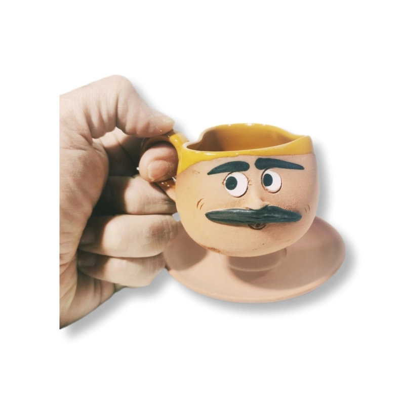 TOPRAK FİNCAN ERKEK EMOJİ KALPLİ