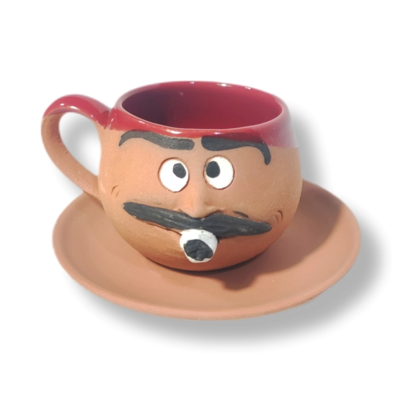 TOPRAK YUVARLAK FİNCAN EMOJİ ERKEK