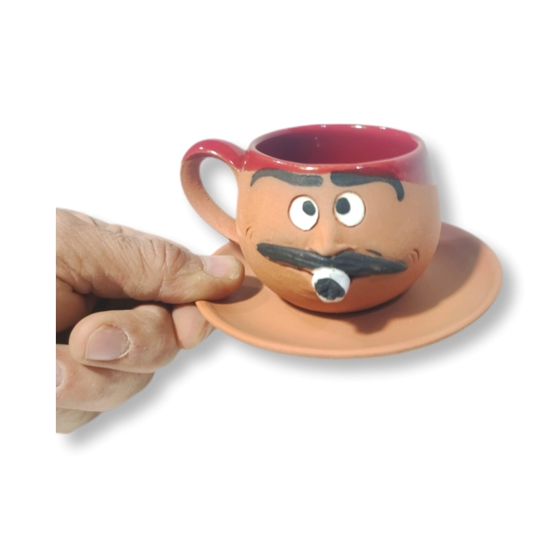TOPRAK YUVARLAK FİNCAN EMOJİ ERKEK