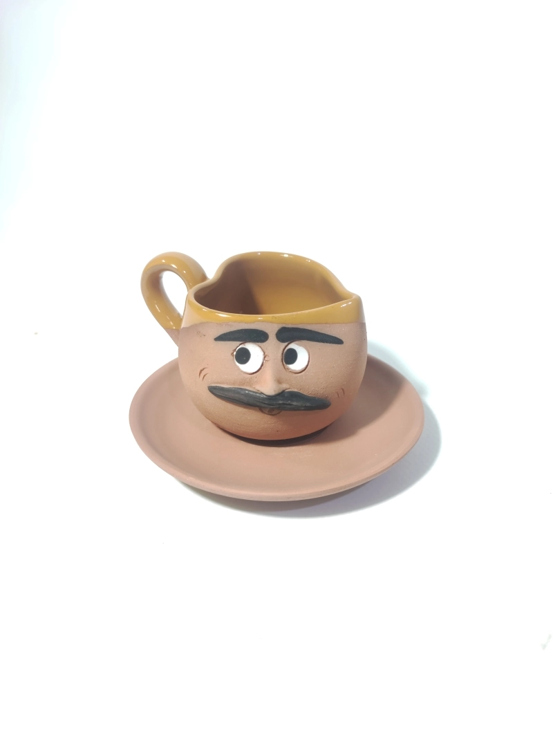TOPRAK FİNCAN ERKEK EMOJİ KALPLİ