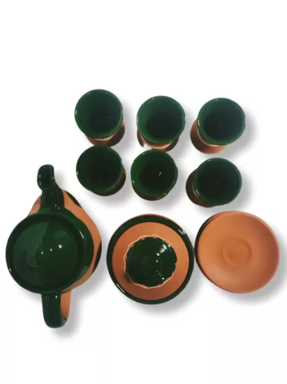 DEMLİKLİ TOPRAK ÇAY SETİ