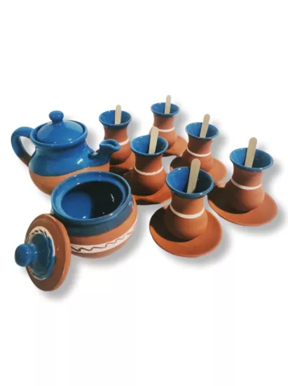 DEMLİKLİ TOPRAK ÇAY SETİ