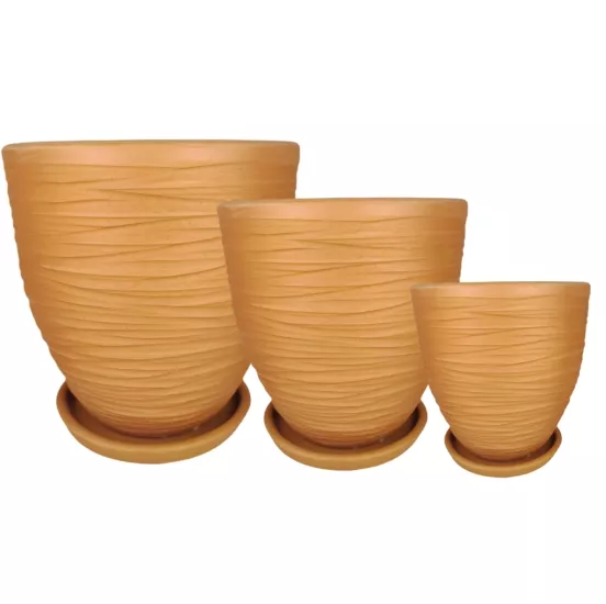 TOPRAK SAKSI ÇİZİMLİ NATUREL 3 LÜ SET