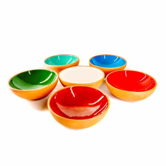 toprak sırlı 10cm kase 6 lı takım