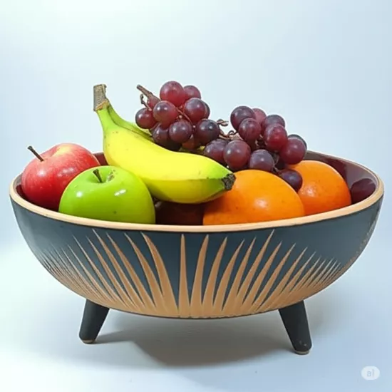 Dekoratif Ayaklı Desenli Kase